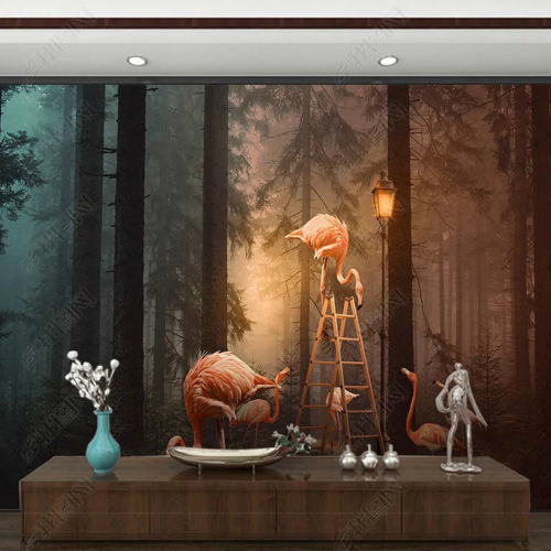 ورق جدران تصميم الطبيعة والأشجار