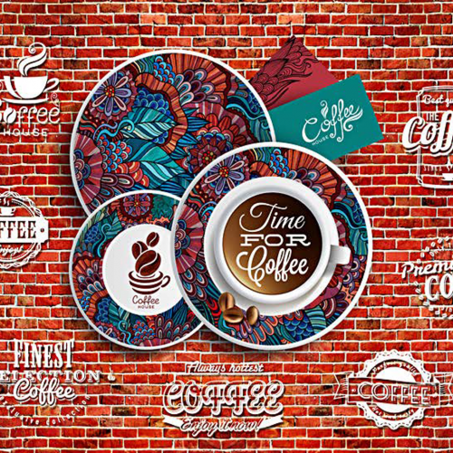 ورق جدران تصميم قهوة