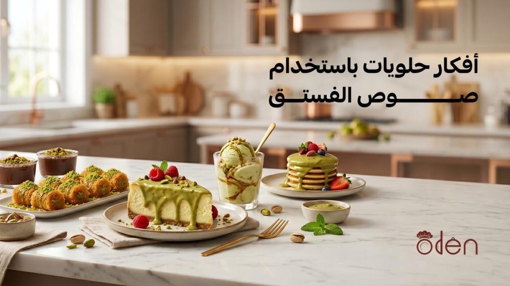 أفكار حلويات باستخدام صوص الفستق