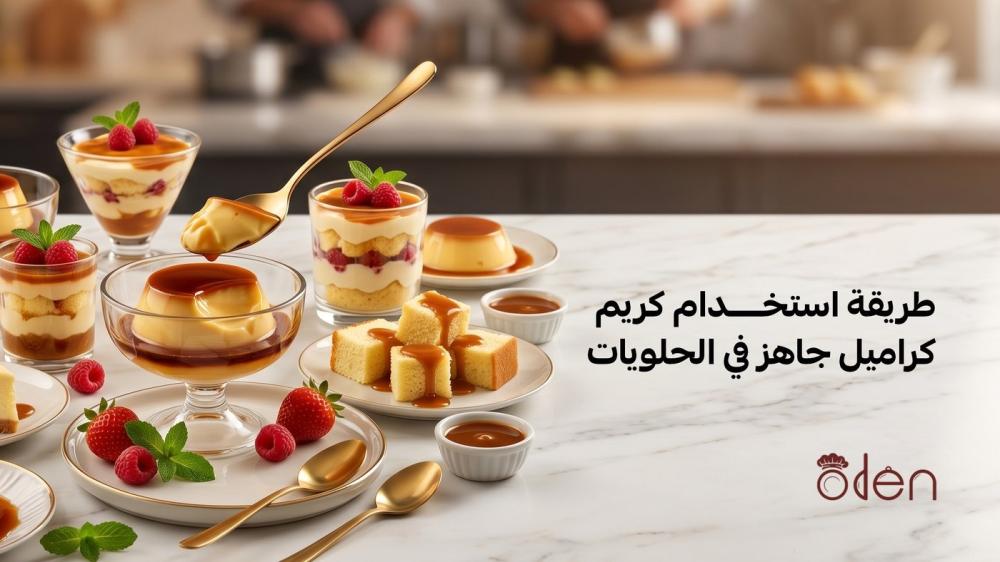 طريقة استخدام كريم كراميل جاهز في الحلويات