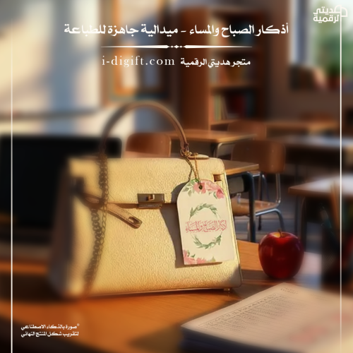 ميدالية أذكار الصباح والمساء PDF - جاهزة للطباعة والقص