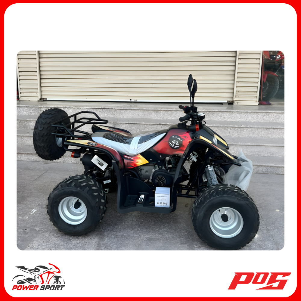 دباب تايوان باورسبورت 4 كفرات مع ريوس لون أسود - 100cc