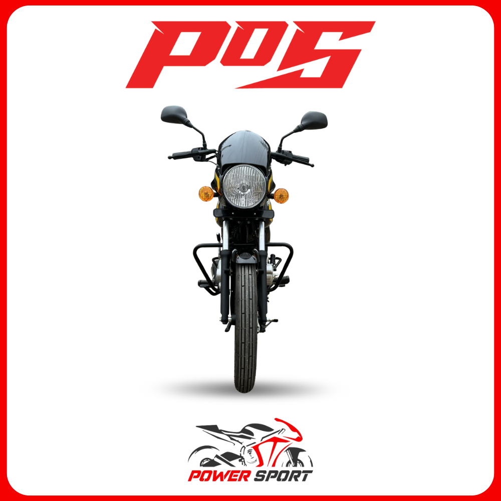 دراجة نارية بوكسر باورسبورت BM150cc 2025 لون أسود مع أصفر BOXER