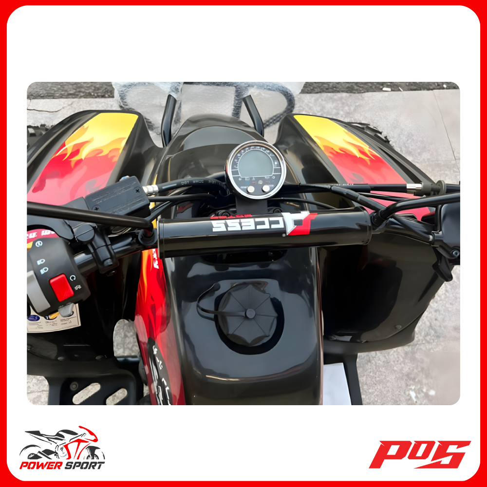 دباب تايوان باورسبورت 4 كفرات مع ريوس لون أسود - 100cc