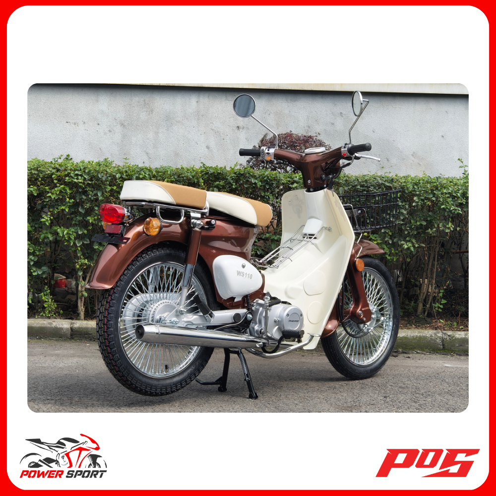 دراجة نارية كلاسيك شبيه الهوندا 110 لون بني - WS110