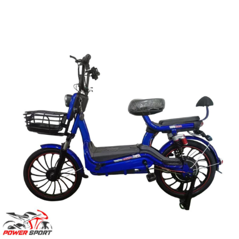 دراجة كهربائية بقوة عالية من باور سبورت لون ازرق