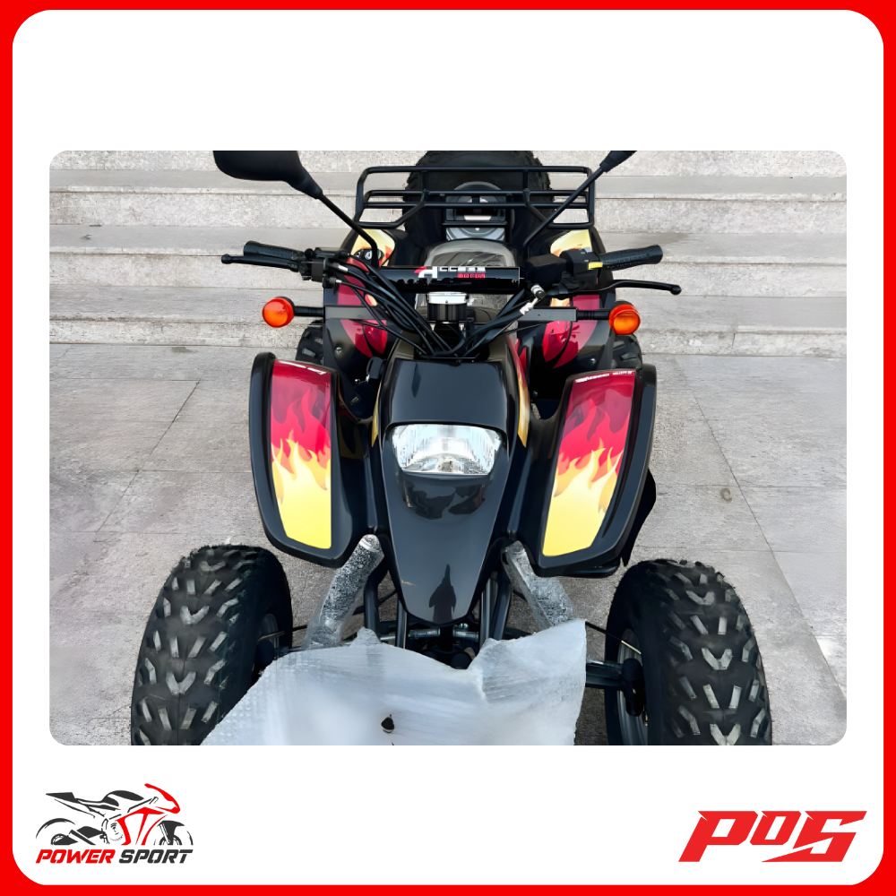 دباب تايوان باورسبورت 4 كفرات مع ريوس لون أسود - 100cc