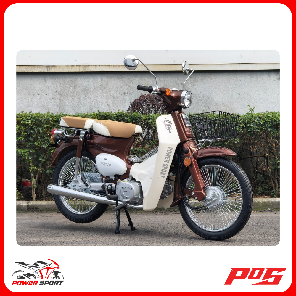 دراجة نارية كلاسيك شبيه الهوندا 110 لون بني - WS110