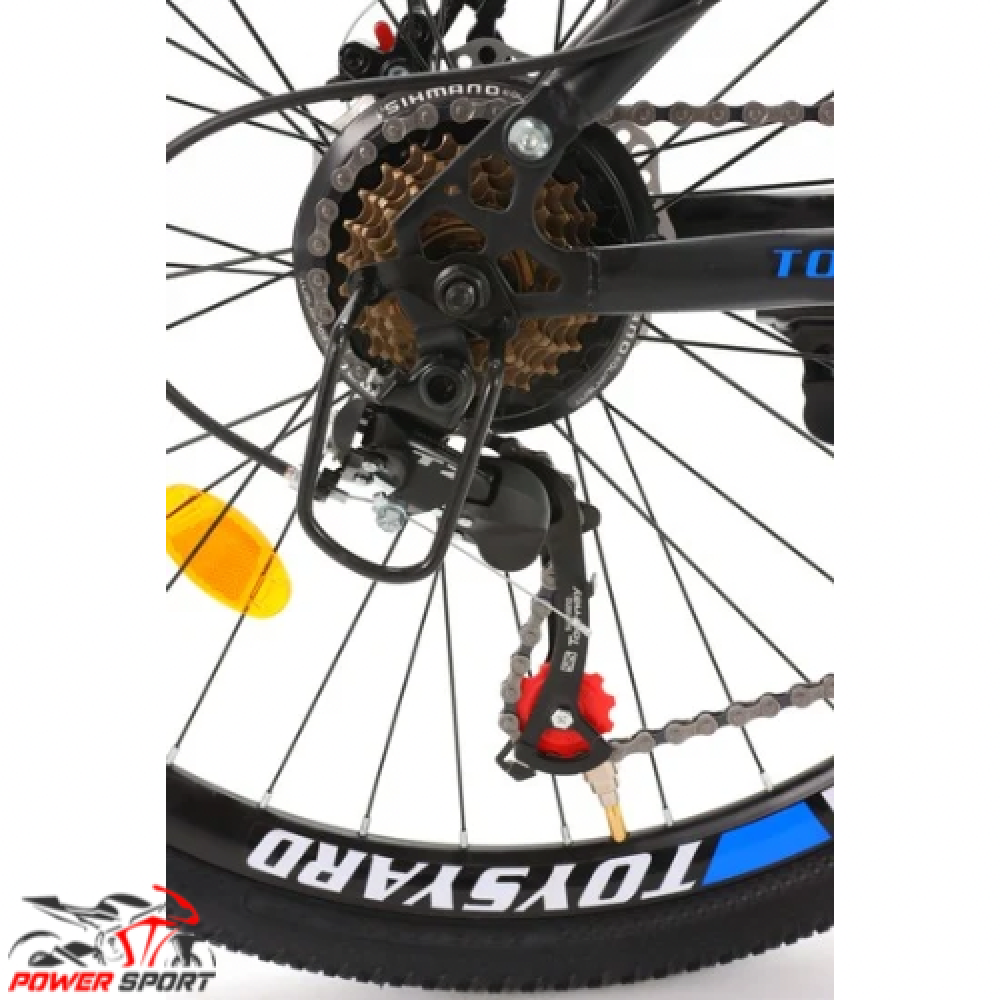 سيكل هوائي قابل للطي هجين لون ازرق بأسود