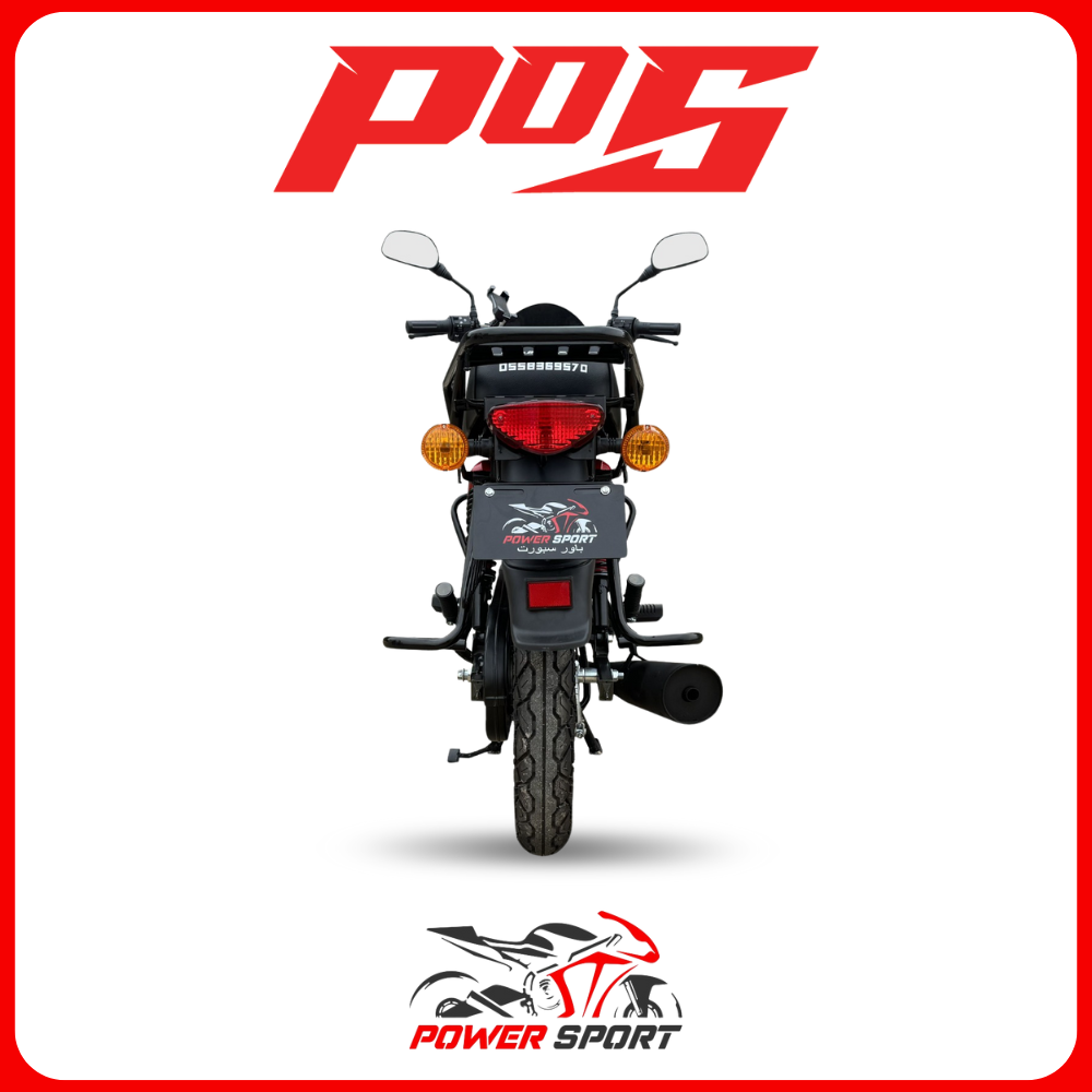 دراجة نارية بوكسر باورسبورت BM150cc 2025 لون أسود مع أصفر BOXER