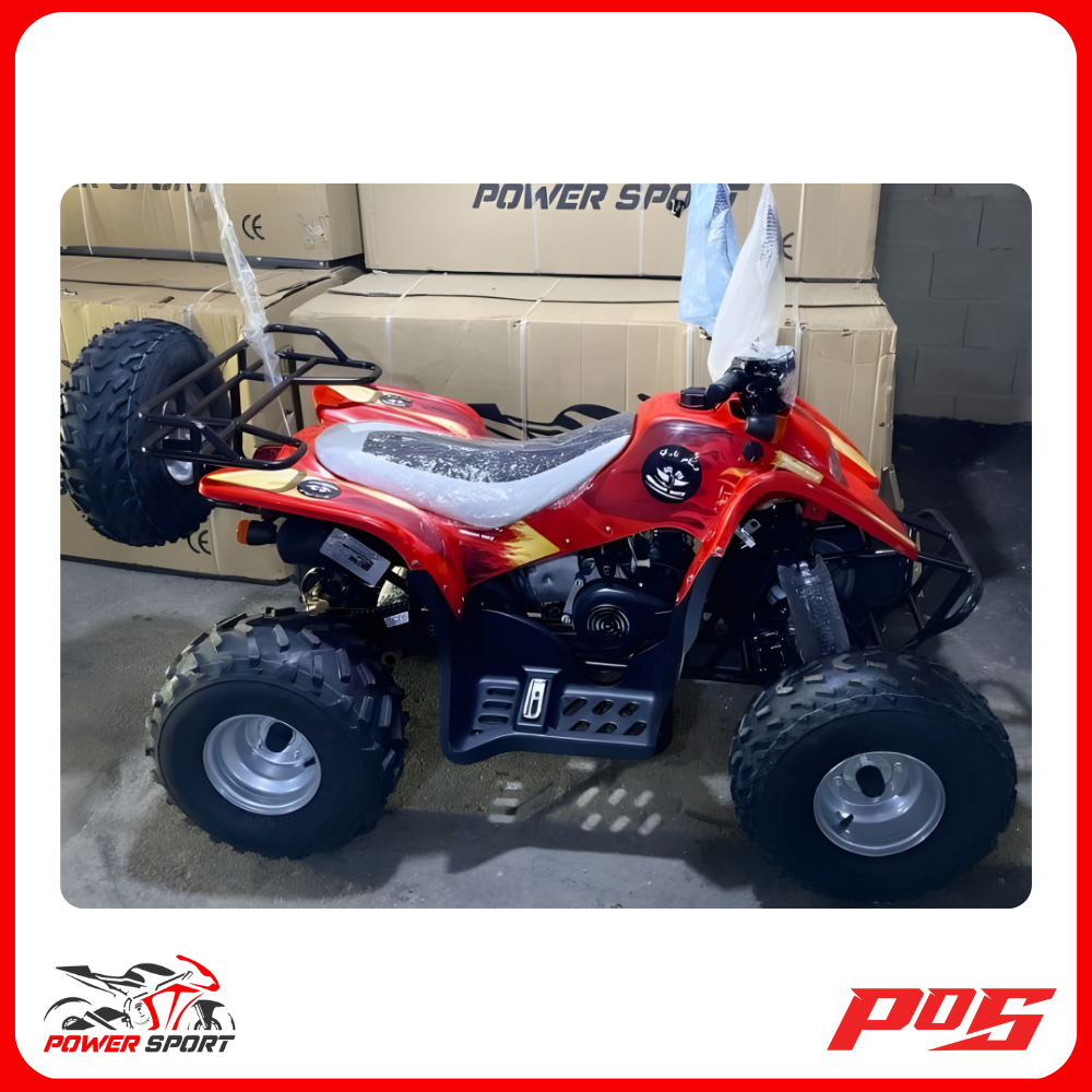 دباب تايوان باورسبورت 4 كفرات لون احمر - 100cc