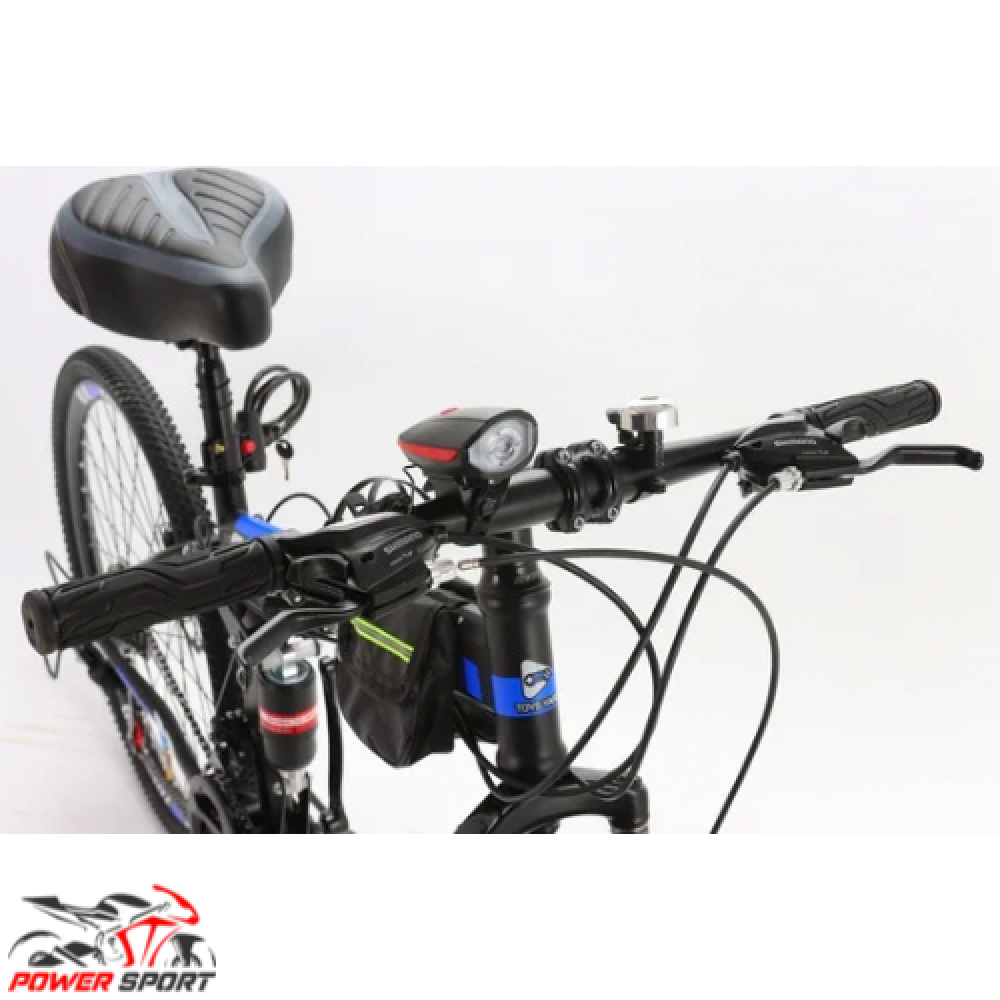 سيكل هوائي قابل للطي هجين لون ازرق بأسود