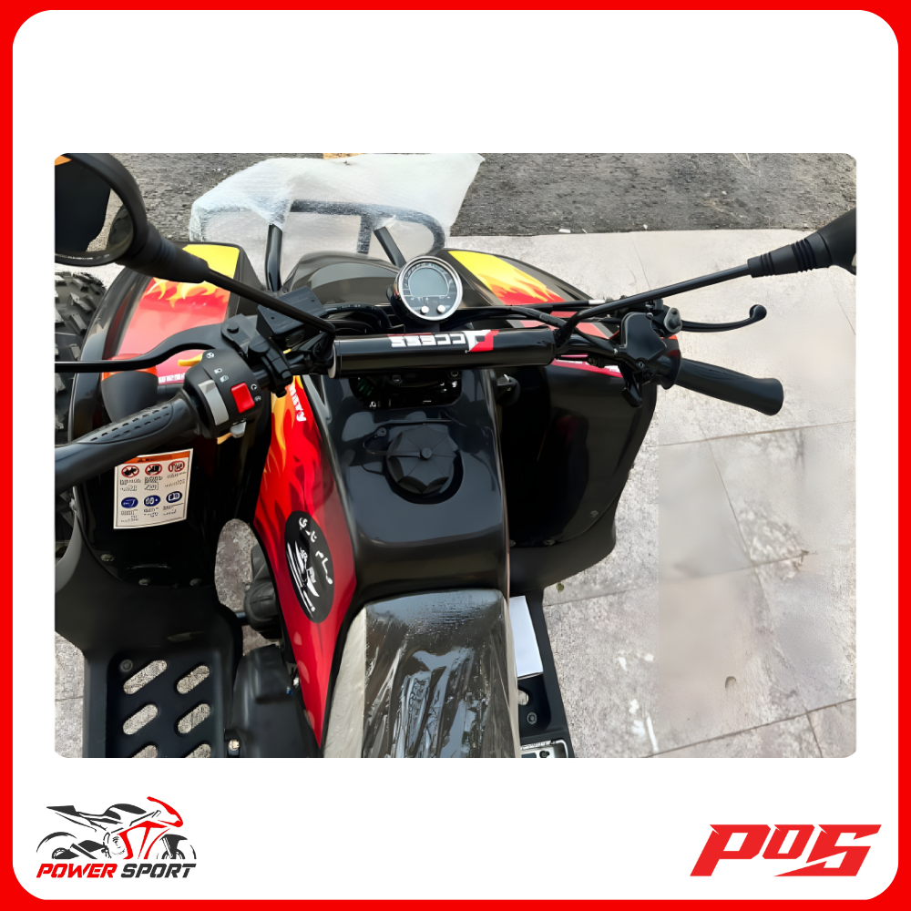 دباب تايوان باورسبورت 4 كفرات مع ريوس لون أسود - 100cc