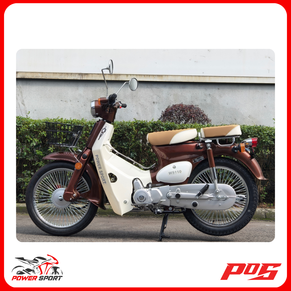 دراجة نارية كلاسيك شبيه الهوندا 110 لون بني - WS110