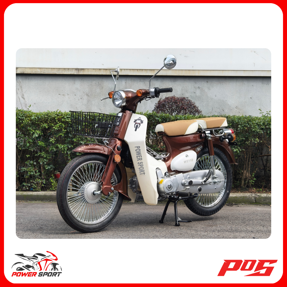 دراجة نارية كلاسيك شبيه الهوندا 110 لون بني - WS110