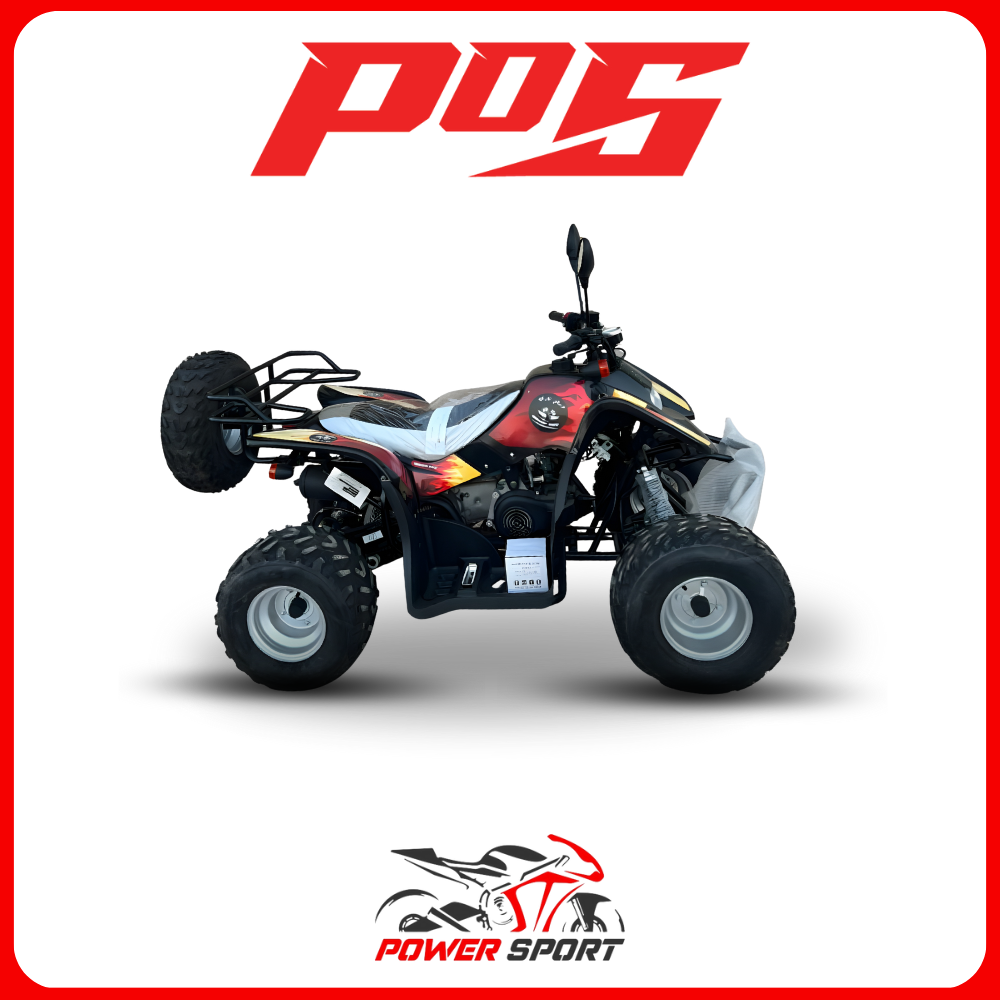 دباب تايوان باورسبورت 4 كفرات مع ريوس لون أسود - 100cc