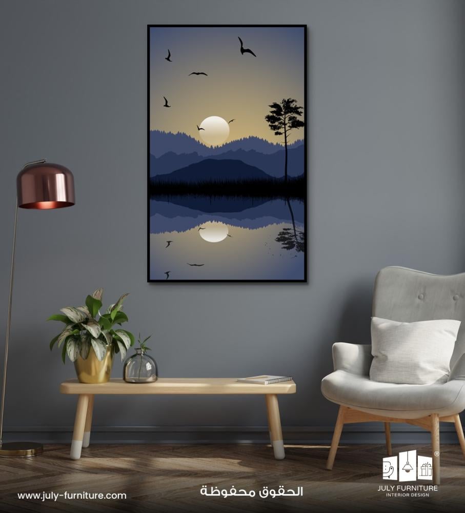 لوحة جدارية - سكون الغروب