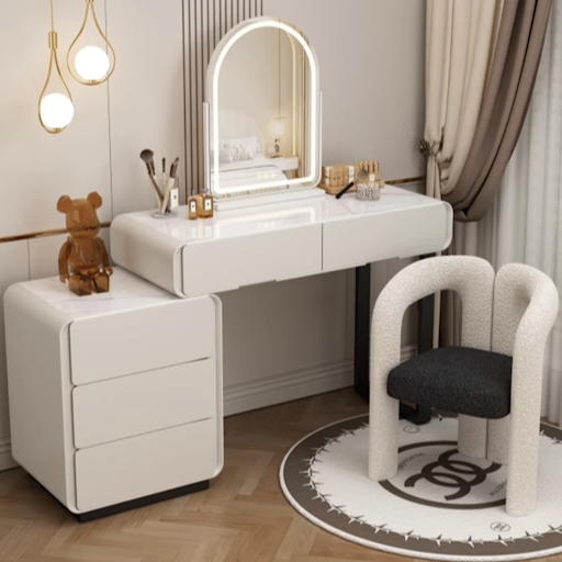 تسريحة غرفة نوم مع مرآة LED