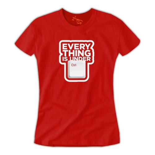 تي شيرت نسائي T-Shirt Everything is under Ctrl