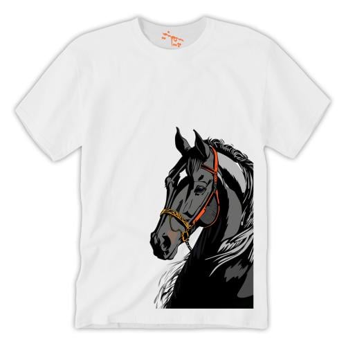 تي شيرت رجالي T-Shirt Black Horse