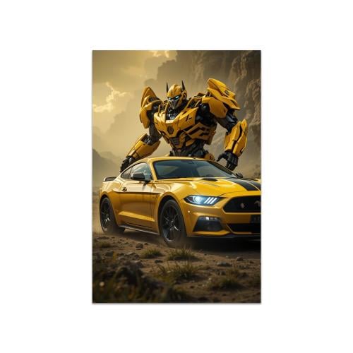 Ford Mustang - لوحة جدارية معدنية