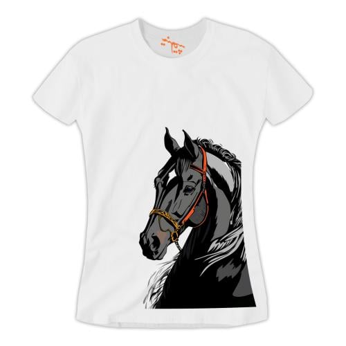 تي شيرت نسائي T-Shirt Black Horse
