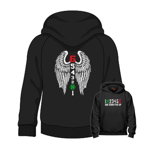 بلوفر مقاس كبير Hoodie Big Size Biker Wings