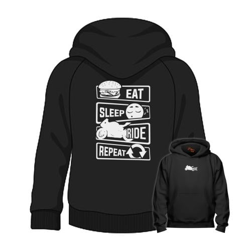 بلوفر مقاس كبير Hoodie Big Size Eat Sleep Ride