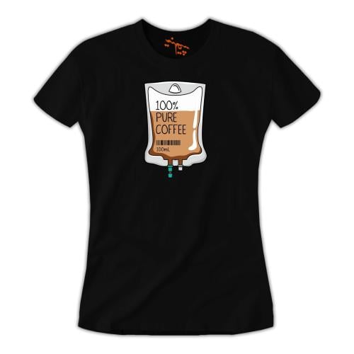 تي شيرت بناتي T-Shirt 100% Pure Coffee