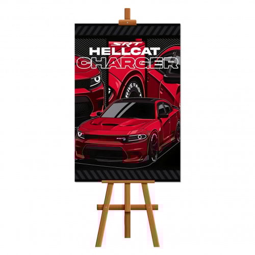 Dodge Charger Hellcat - لوحة جدارية كانفس