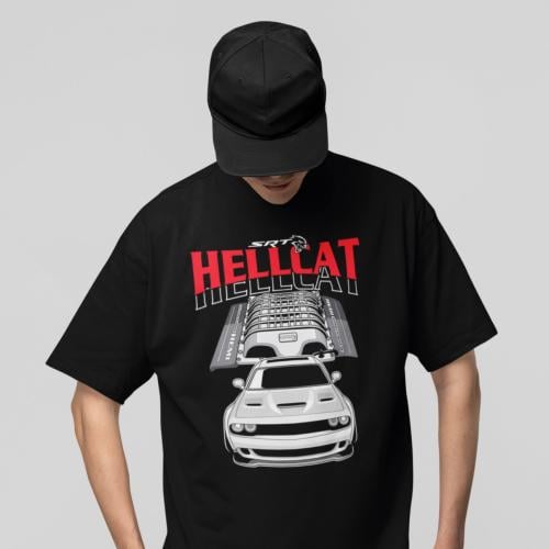 تي شيرت اوفر سايز دودج تشالنجر هلكات Oversize T-Sh...