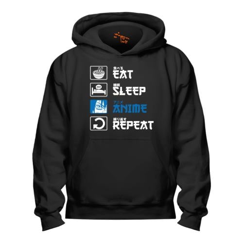 بلوفر اطفال Hoodie Eat Sleep Anime