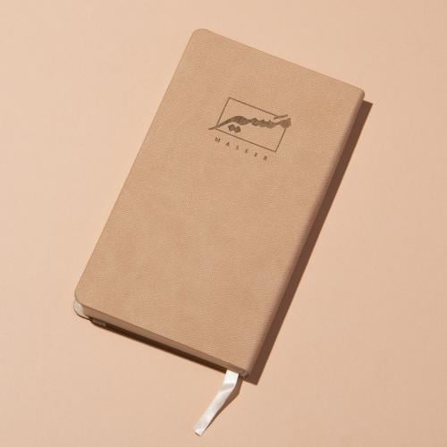 دفتر جلدي صغير - بيج