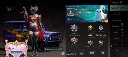 حساب ببجي عالمية اسلوب خرفي