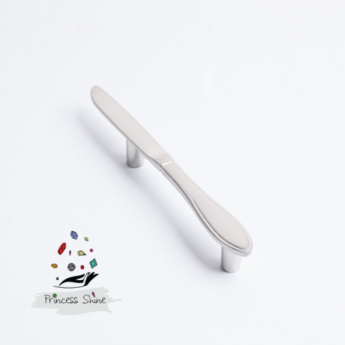 470 - مقبض بشكل سكين لون ( فضي انتيك ) - قطعتين