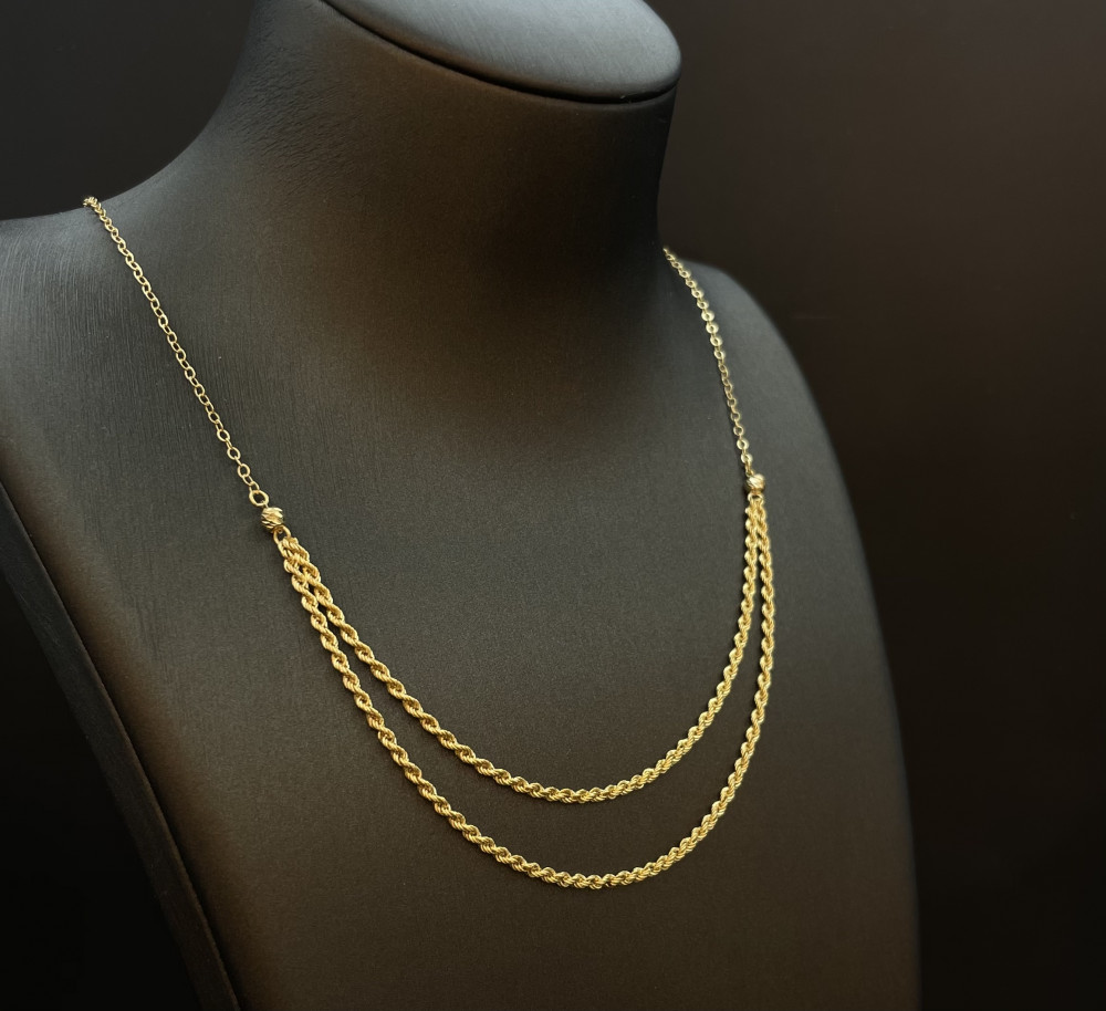 Delightful Leaf Drop 5-Piece 21k Gold Necklace Set – Andaaz Jewelers