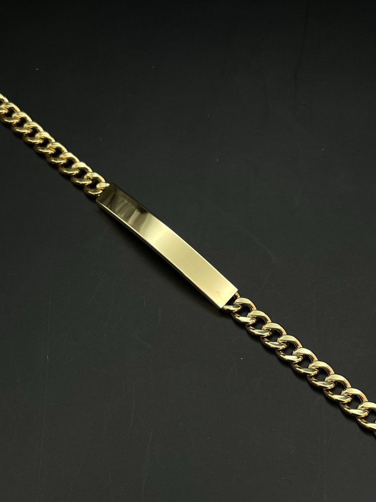 10k Yellow gold Solid Curb Bracelet 5.5mm 8 inches 68266: buy online in  NYC. Best price at TRAXNYC.