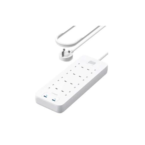 توصيلة 8 منافذ طاقة مع منفذين USB A