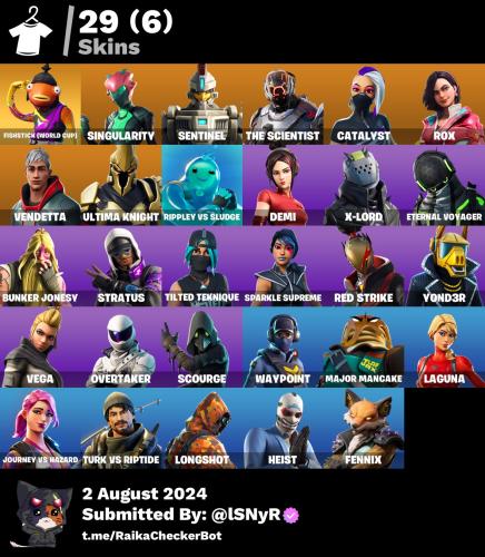 حساب فورتنايت 29skin