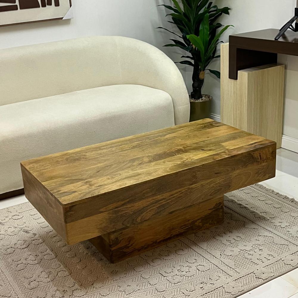 طاوله خشب طبيعي مستطيل