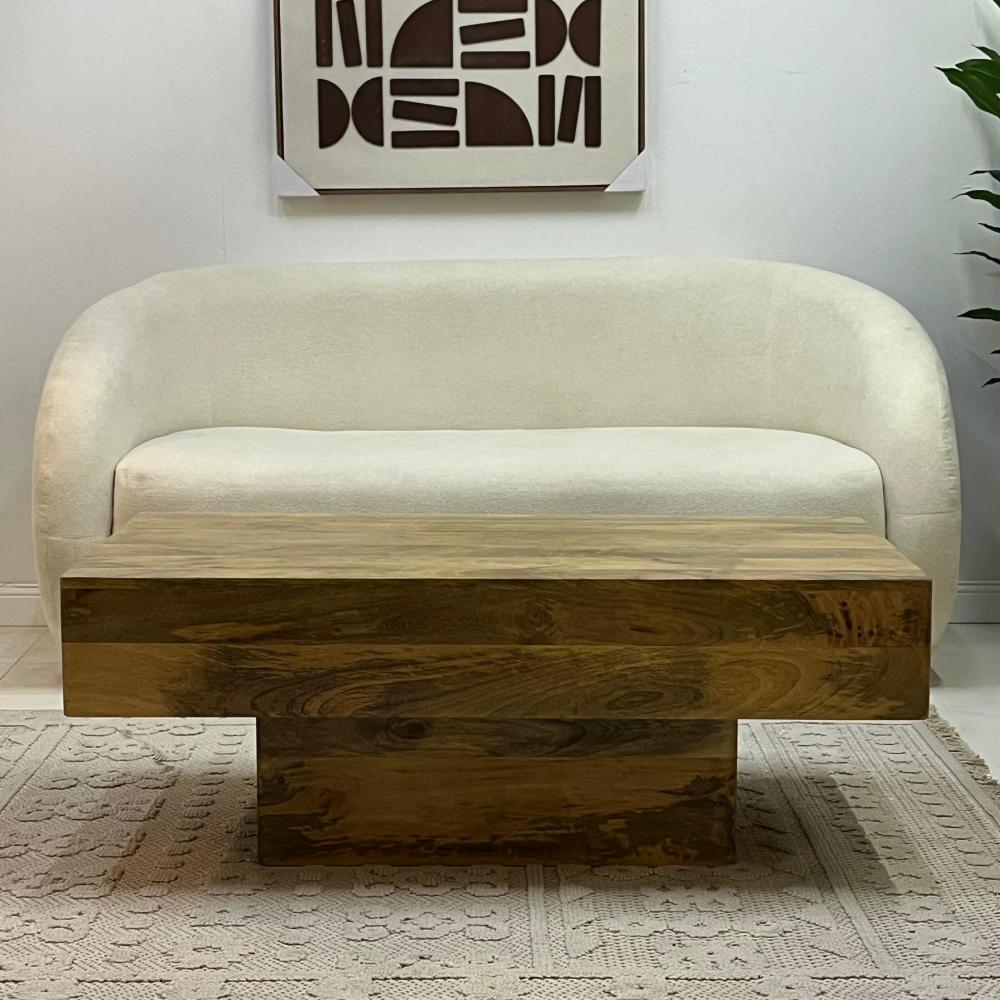 طاوله خشب طبيعي مستطيل