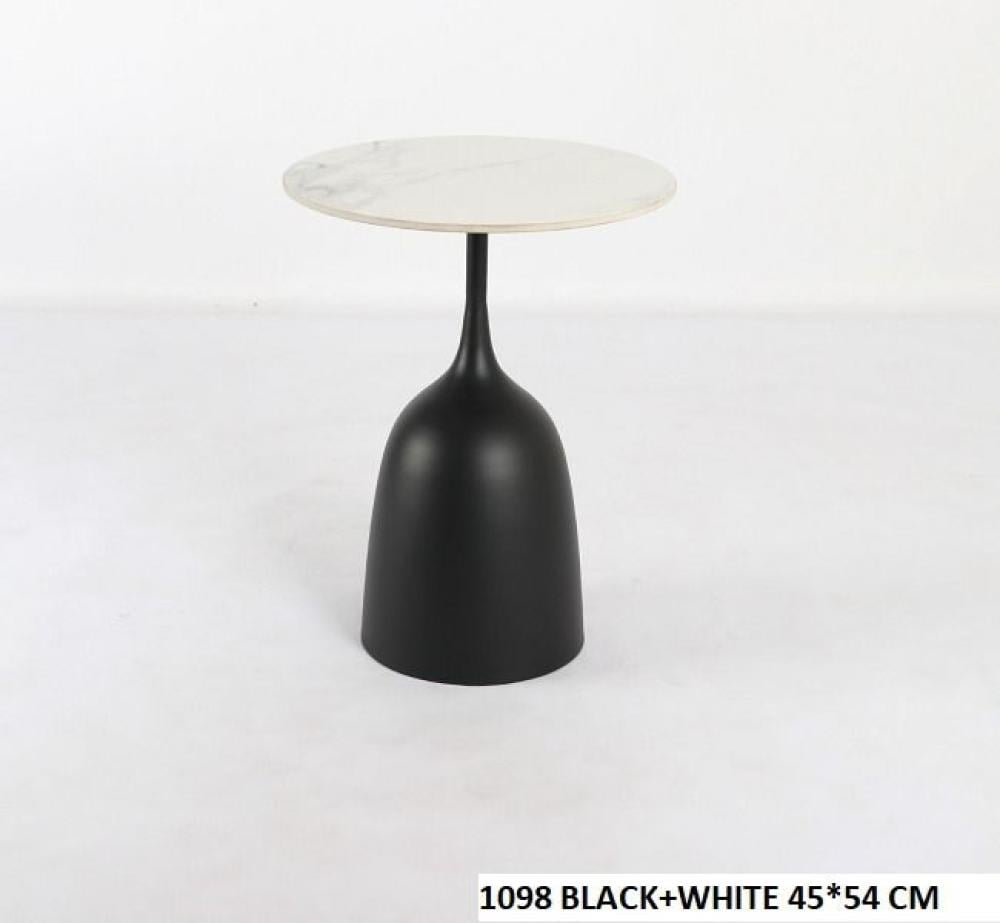 طاوله جانبيه حديد سطح بورسلان