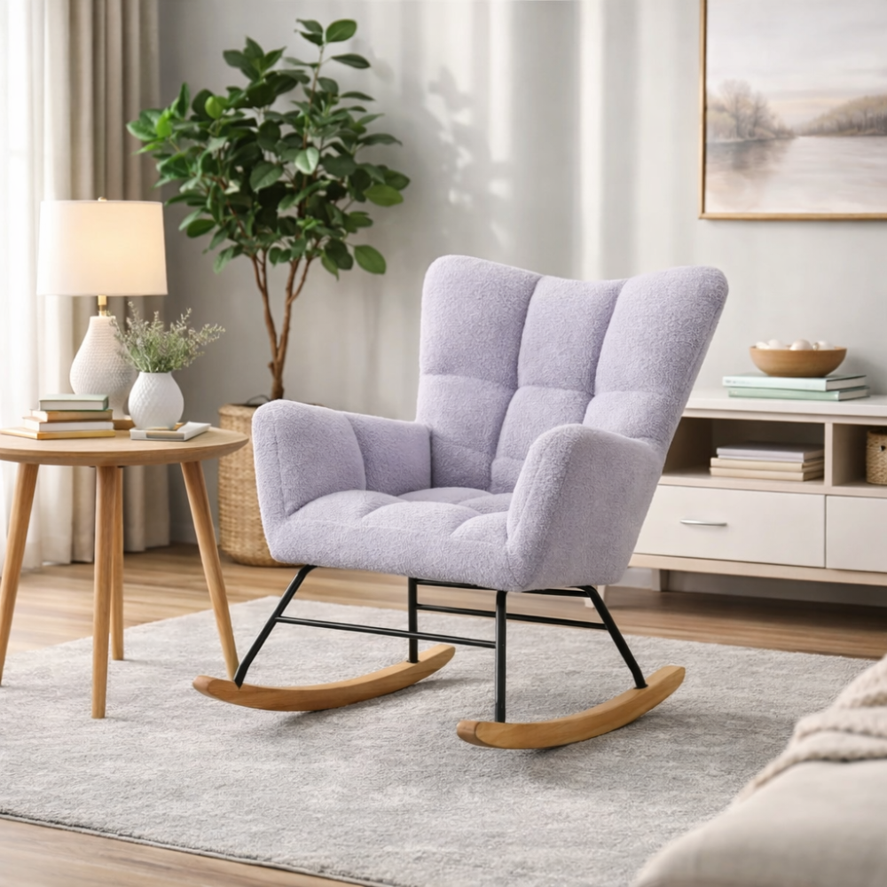 كرسي هزاز قماش بوكليه متعدد الالوان