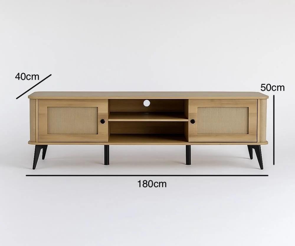 طاولة بلازما 180 سم خشبي فاتح