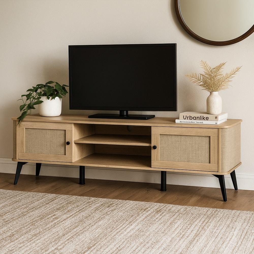 طاولة بلازما 180 سم خشبي فاتح