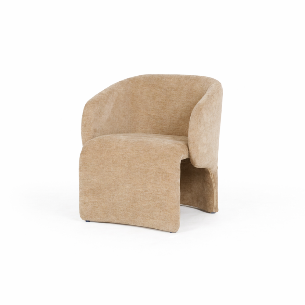 كرسي مفرد قماش بيج