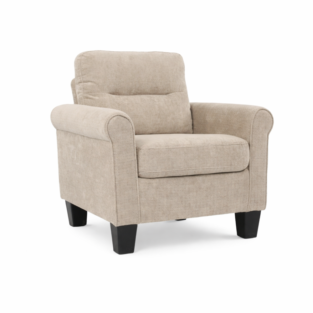 كرسي بتصميم كلاسك مفرد  بيج