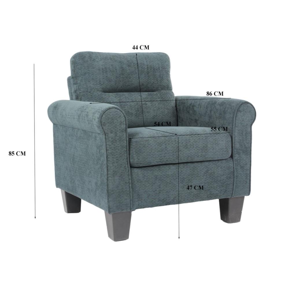 كرسي بتصميم كلاسك مفرد  ازرق