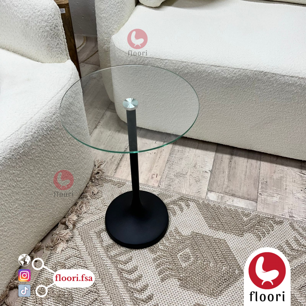 طاولة خدمه زجاج شفاف