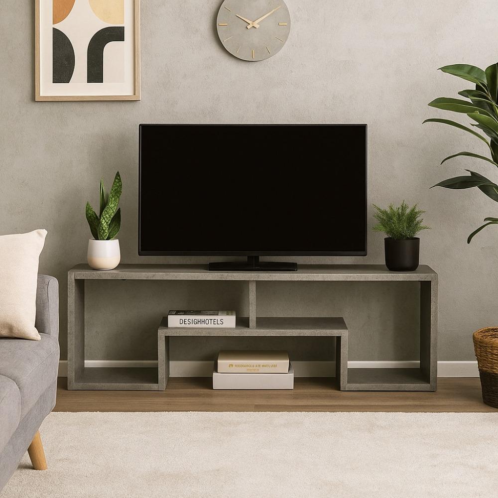 طاولة تلفزيون - رمادي